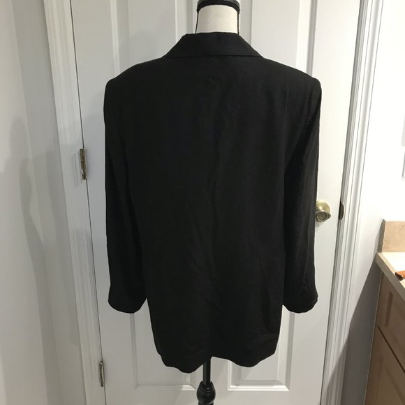 Vintage Black Blazer w/ Flames on Collar & Pockets - Picture 10 of 13